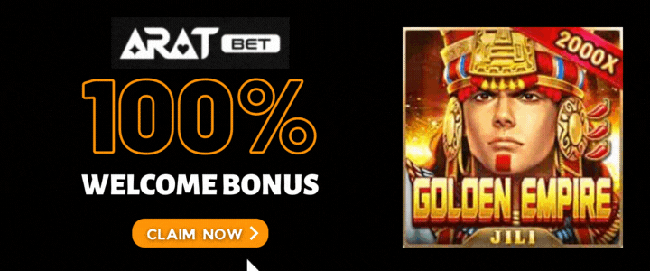 Aratbet 100% Deposit Bonus- Golden Empire